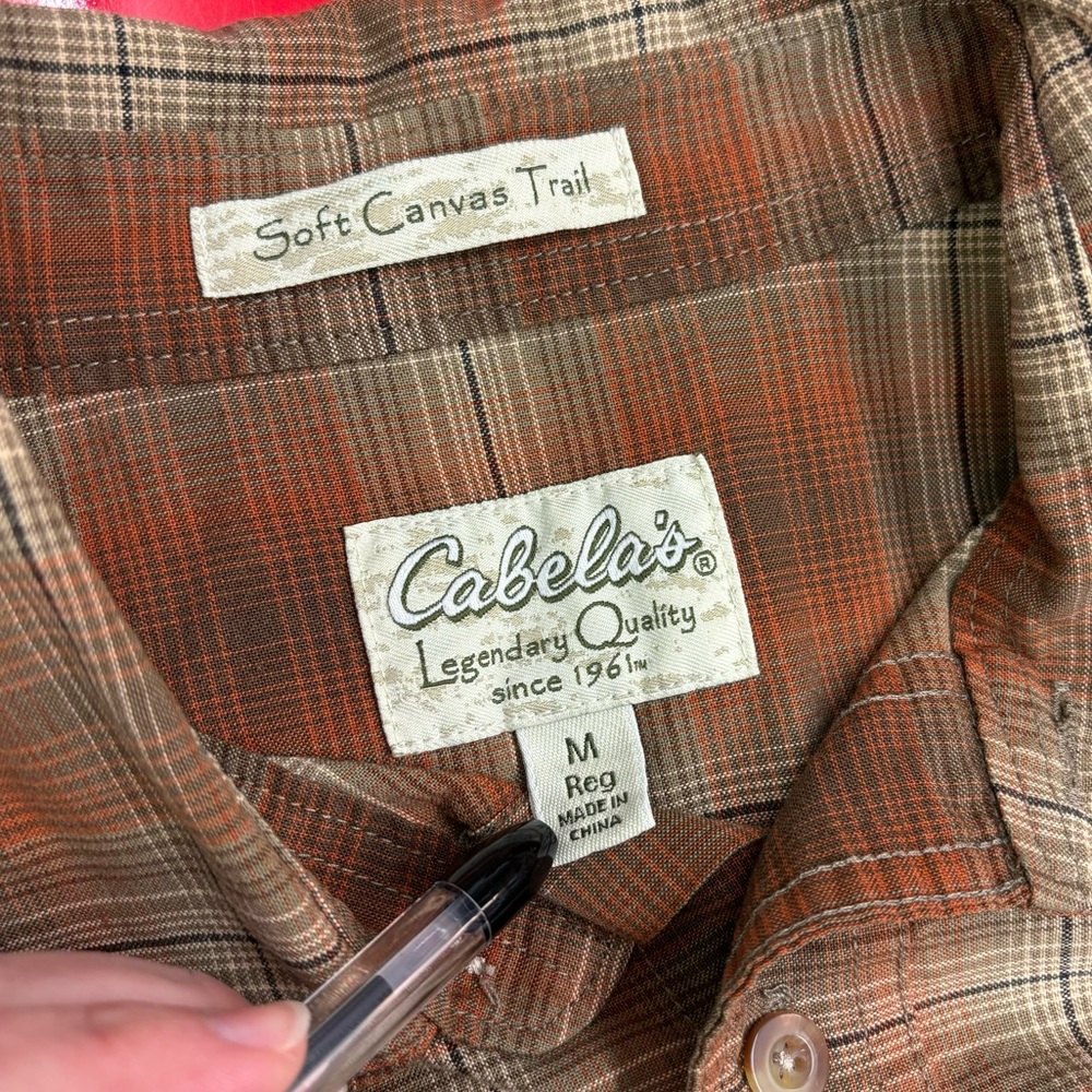 Cabela's Soft Pacific Trail plaid button down, mens medium - Picture 8 of 10